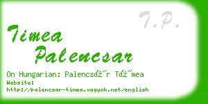 timea palencsar business card